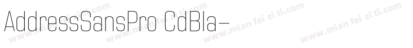 AddressSansPro CdBIa字体转换